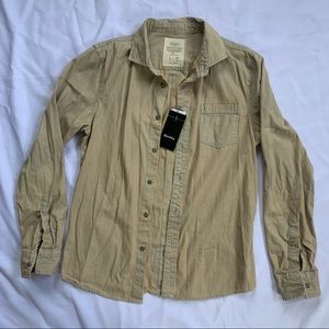 BERSHKA Button down striped shirt NWT